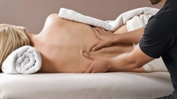 Side-lying massage for prenatal woman